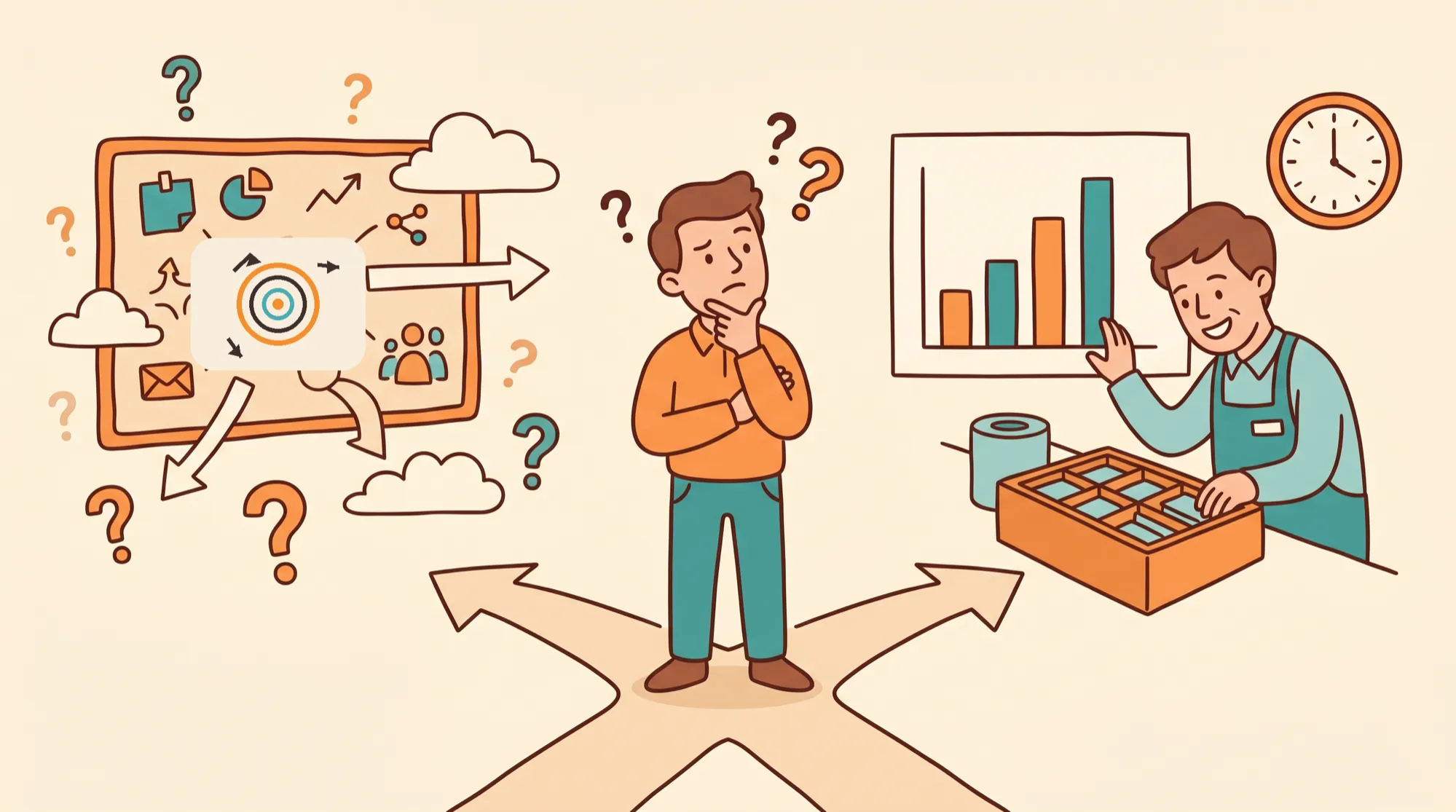 模糊口号和具体结果的直观对比