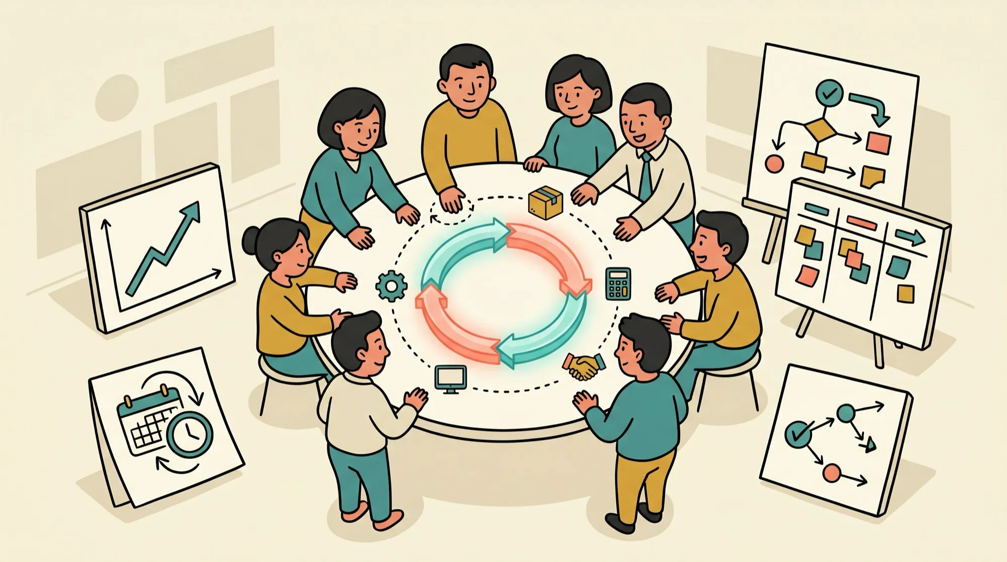 围着结果坐的跨职能小队