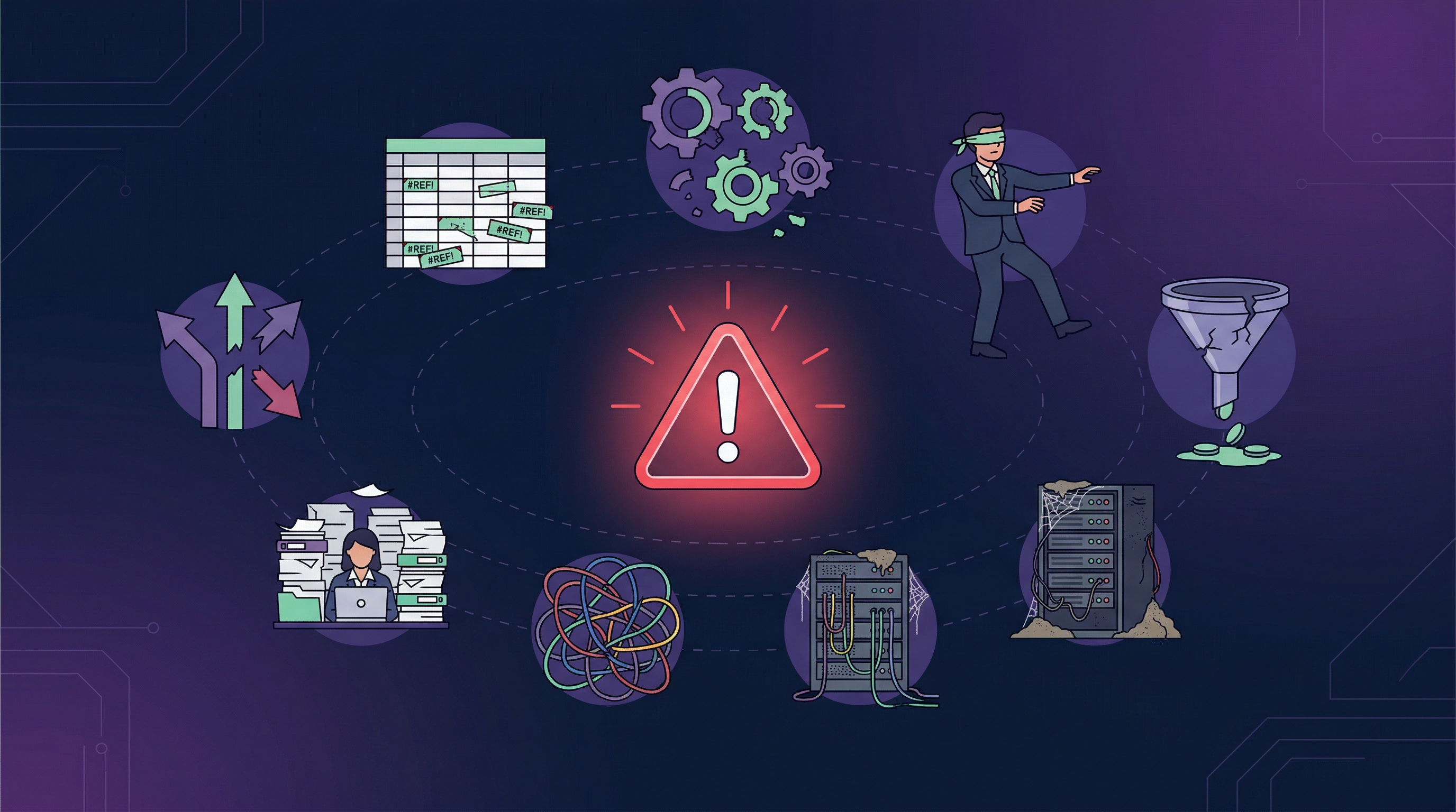 痛点示意：企业数字化的荒诞现状